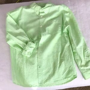 Gymboree Boys dress shirt with roll up sleeves. Linen. Size 10-12. Like new.